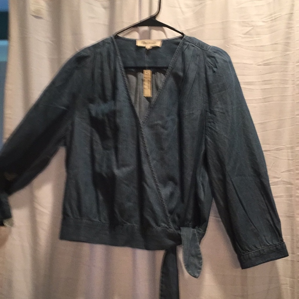 Madewell brand new denim blouse never worn